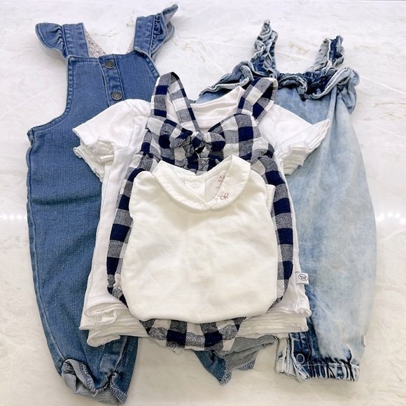 7 For All Mankind Other - BUNDLE 🌻 8 Piece Overall/Bodysuit + Shirts Lot Size 0-3 Months
